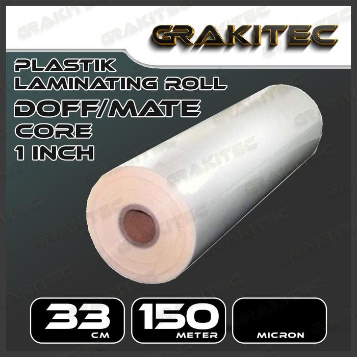 

Grakitec Plastik Laminating Panas Roll 33 cm x 150 m x 21 / 30 mic Glossy / Doff Low Temperature ( untuk mesin Laminating laminasi panas roll ) - Doff / Matte, 33cmx150mx21mic