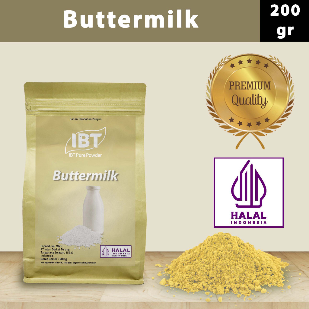 

Pure Buttermilk Powder Essence Murni Bubuk Import Makanan Kue 200 gr