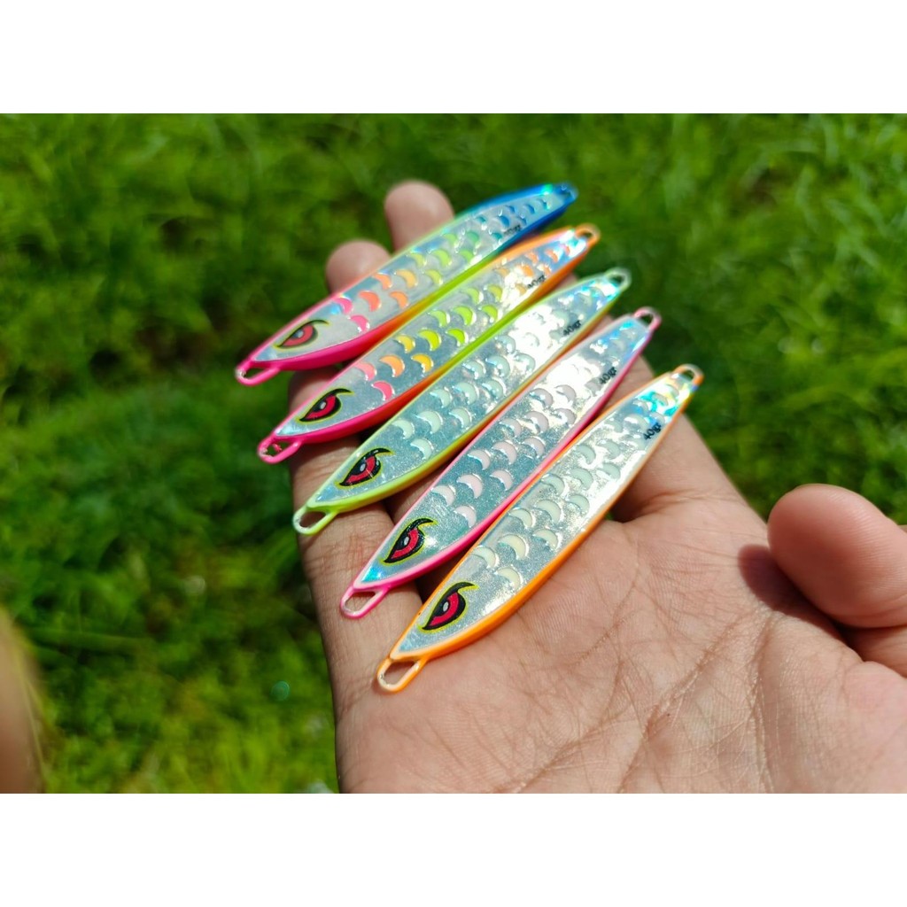Jig Polka Z 40gr Metal AeroFlow Mancing Umpan - Full GID untuk Ikan Tenggiri, Kuwe, GT, Kakap dan Ga