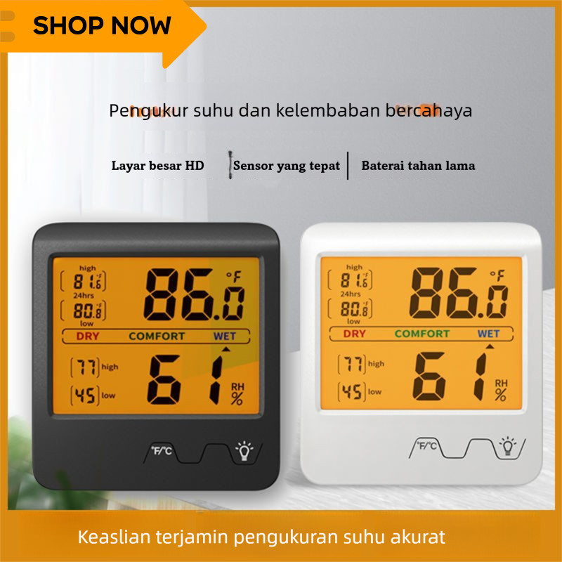 Humidity Meter - Hygrometer Thermometer Humidity Meter Alat Ukur Lembab Ruangan Kelembapan Suhu  Coc