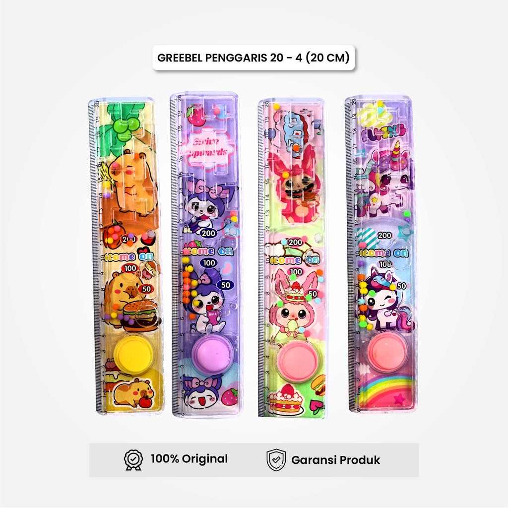

GREEBEL Penggaris Karakter Mini Games 20cm / Ruler Mini Games (20-4) / Penggaris Lucu Sekolah Vemilo