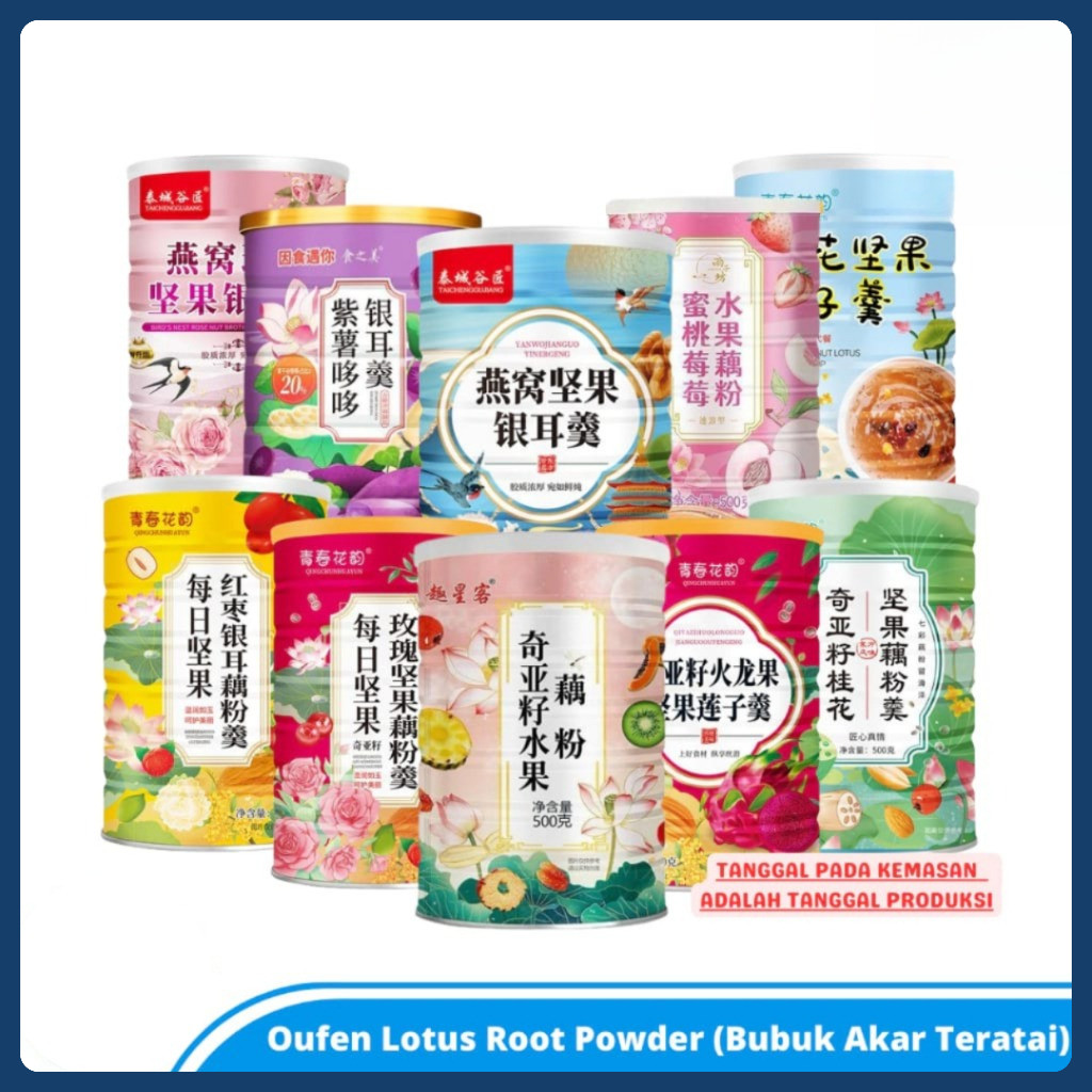 

Oufen Lotus Root Powder/Bubuk Sereal Akar Teratai Sehat Untuk Diet (HALAL)