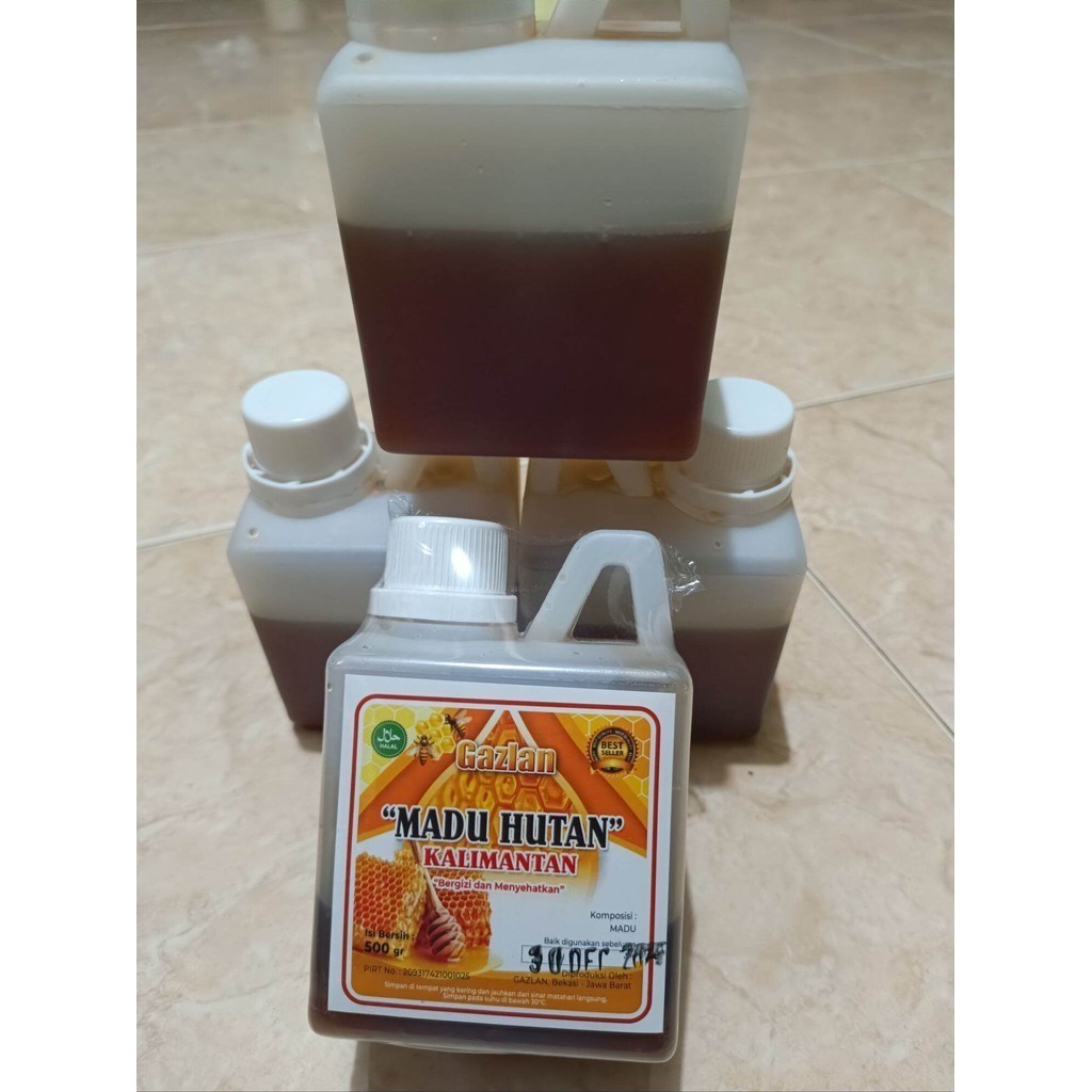 

Paket 3 botol Madu Kalimantan asli 500 gram gazlan