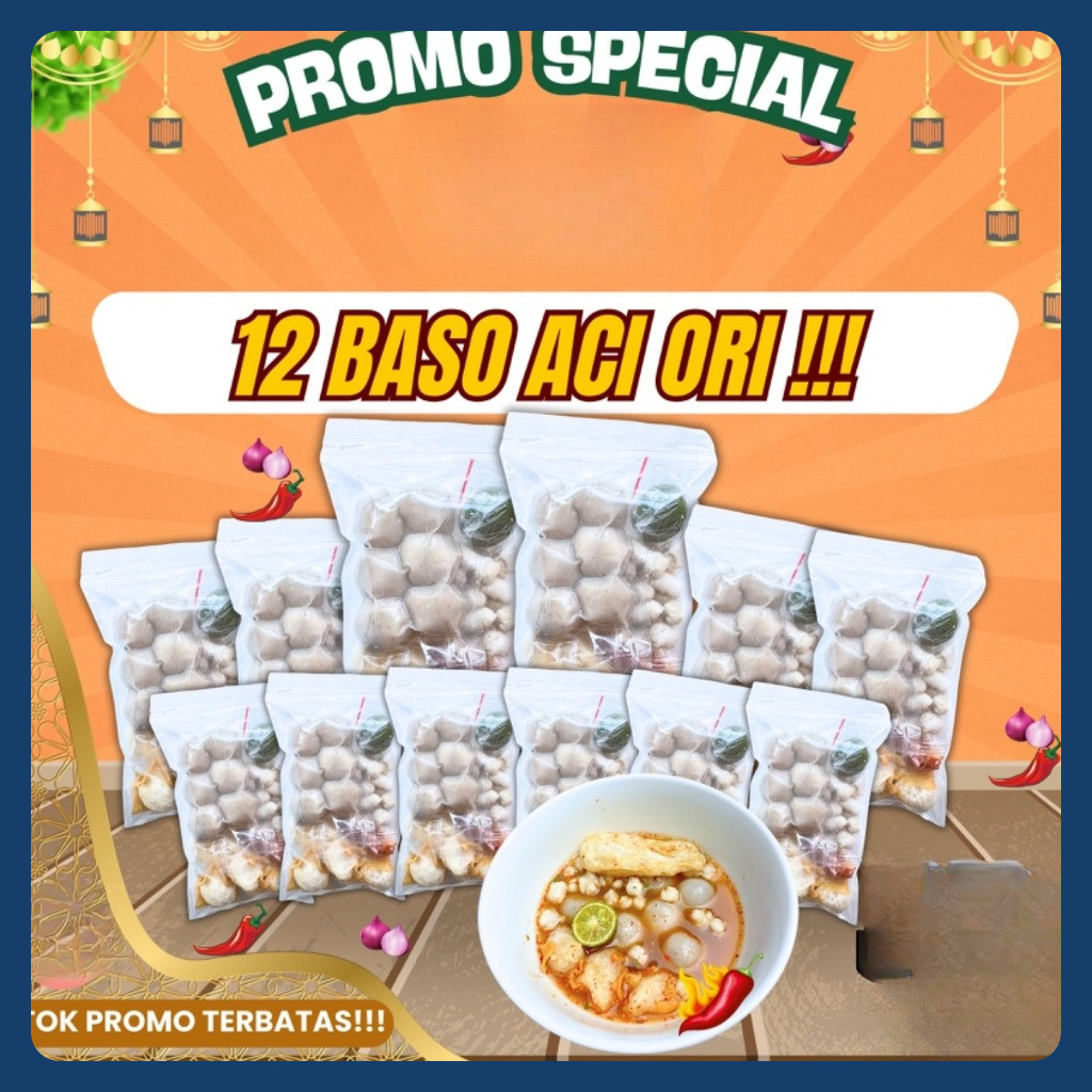 

[ SPECIAL LIVE 6.6] 12 BUNGKUS BASO ACI ORI KUAH KALDU HOTPOT INSTAN