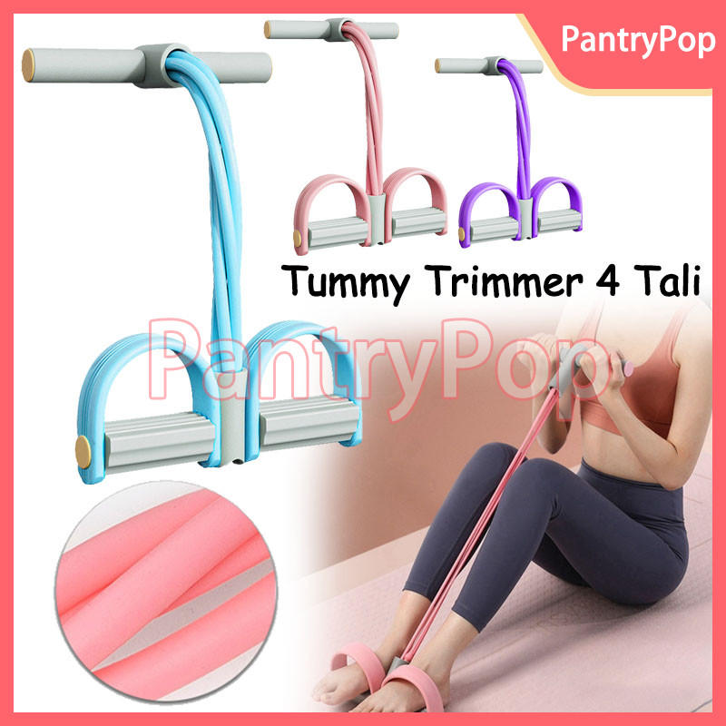 Tummy Trimmer 4 Tali / Alat Fitness Alat Olahraga Pengecil Perut Pembakar Lemak / Alat Olahraga Peng