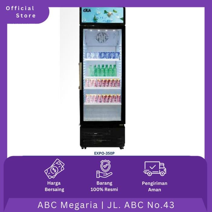 Gea Kulkas Showcase Cooler EXPO350P / EXPO-350P / EXPO350-P 350L
