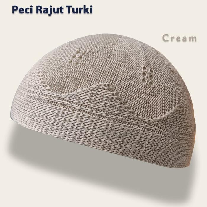 Peci Rajut Dewasa Basmala Peci Premium Aneka Warna Peci Rajut Turkey Hitam Katun Kopiah Pria Songkok
