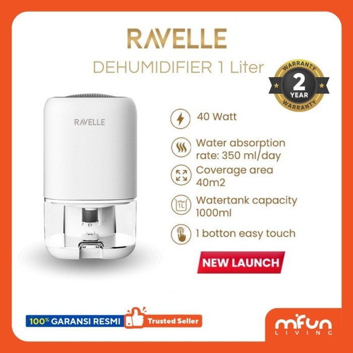 RAVELLE Dehumidifier Air Dryer Serap Kelembaban Udara 1 Liter
