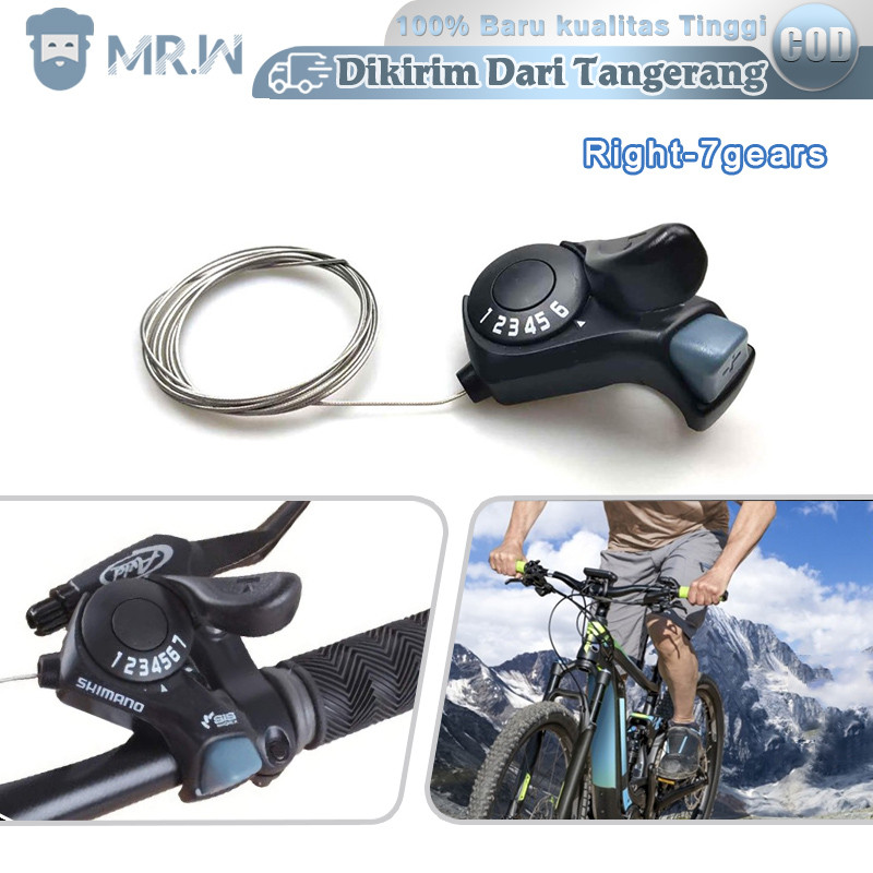 Right 7 Speed Gear Shifter Lever Untuk Sepeda Gunung Gir Operan Sepeda