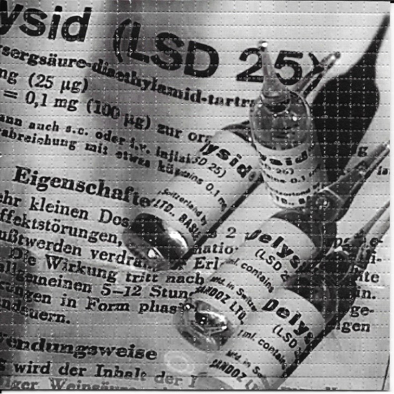 

Prescription Bottle Psychedelic LSD Acid Free Blotter Art Print Trippy Perforated Paper Painting Wall Picture Home Decor Poster