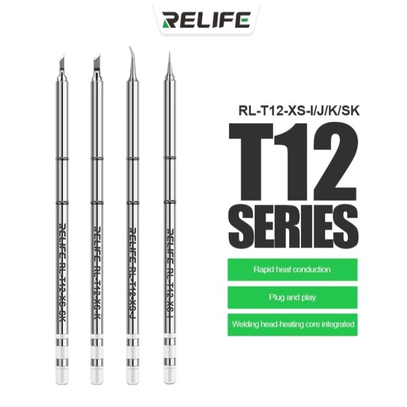 Mata Solder Station RELIFE T12 / RELIFE RL-T12-XS Lurus /Bengkok / Pisau Original