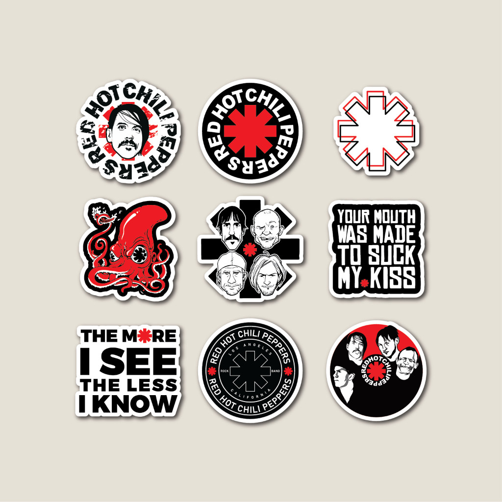 

Sticker Pack Red Hot Chili Peppers Rhcp | Sticker Tumbler | Stiker Laptop Koper Helm