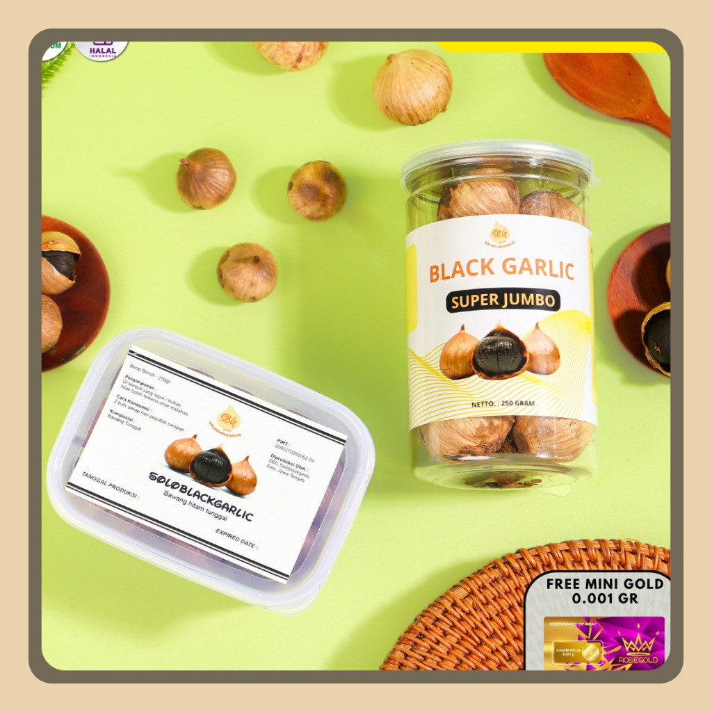 

SBG Black Garlic 250GRAM / Bawang Hitam Tunggal