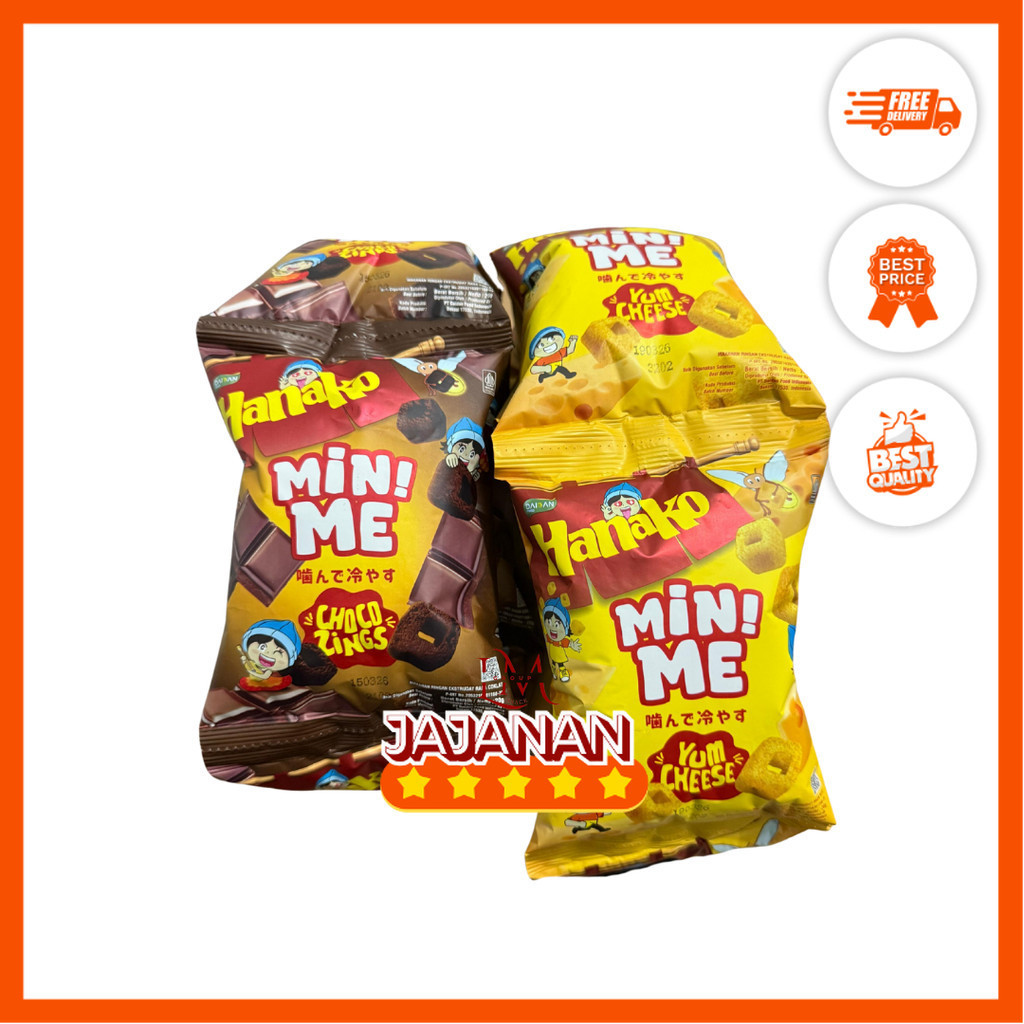 

Hanako Mini Me Cemilan Ekstrudat 1 Renceng isi 10 pcs x 20gr Jajanan Termurah