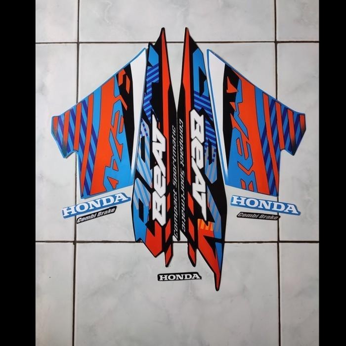stiker striping honda beat CBS 2021 biru full body berkualitas terbaik