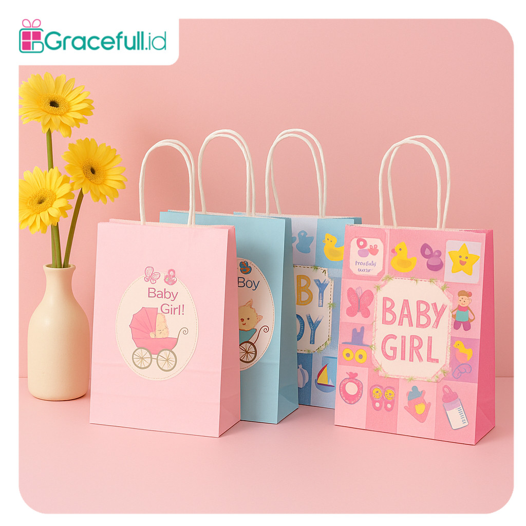 

Paper Bag Baby Boy / Paper Bag Baby Girl / Goodie bag Baby Boy / Goodiebag Baby Girl I AK01H1 - AK03H2