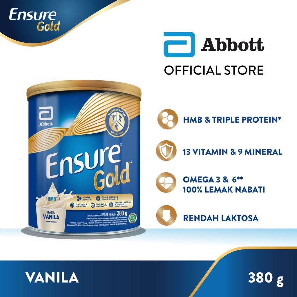 

ENSURE GOLD VANILA 380G CAN