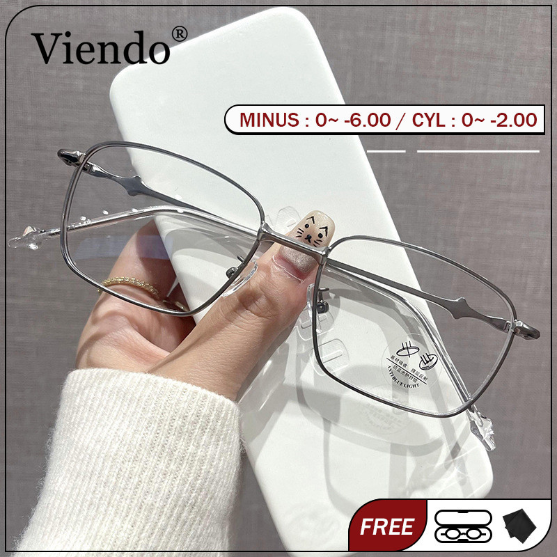 Viendo Kacamata Minus Photocromic Wanita Pria Silinder Bluecromic Anti Blueray Kaca Mata Optik 73097