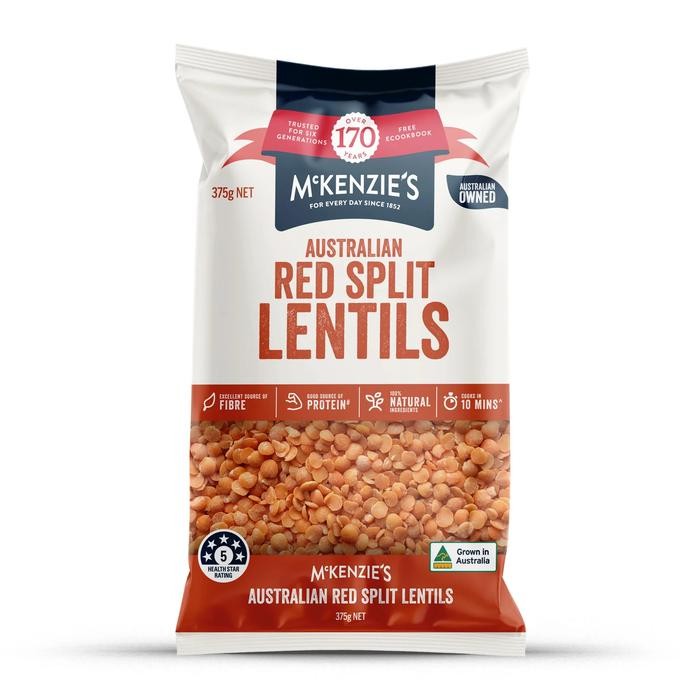 

McKenzie's Red Split Lentils - 1000 gram