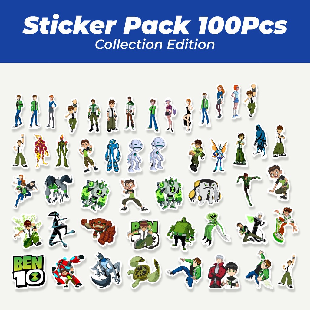 

Hot Sticker Kartun Ben-10 Sticker Lucu Anti Air Stikers Berperekat Waterproof Sticker Decal Buat Motor Helm Buku Journal Koper Casing HP Laptop Botol Minum