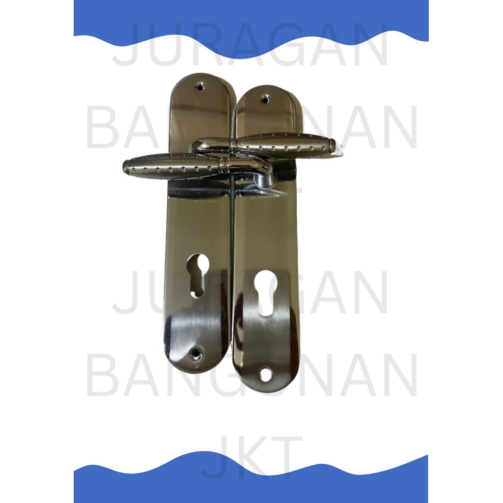 KUNCI PINTU HANDLE CONNEXT GAGANG PINTU BESAR SILVER 946-115 / KUNCI PINTU SET