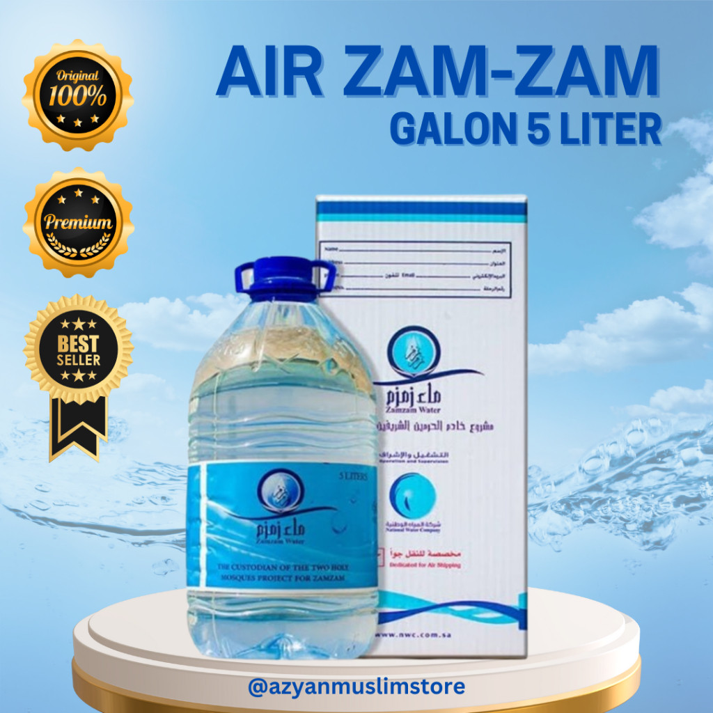 

rakkist Air Zam Zam Kemasan Galon 5 Liter Dengan Box/Zam Zam Asli Tanpa Campuran