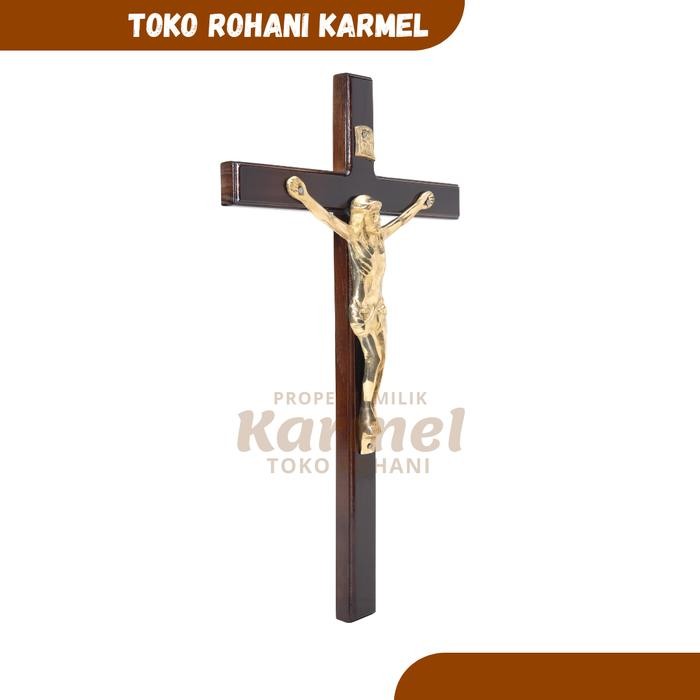 SALIB GANTUNG 40 CM / SALIB DINDING KATOLIK / SALIB PATUNG YESUS / PAJANGAN DINDING KATOLIK / SALIB 