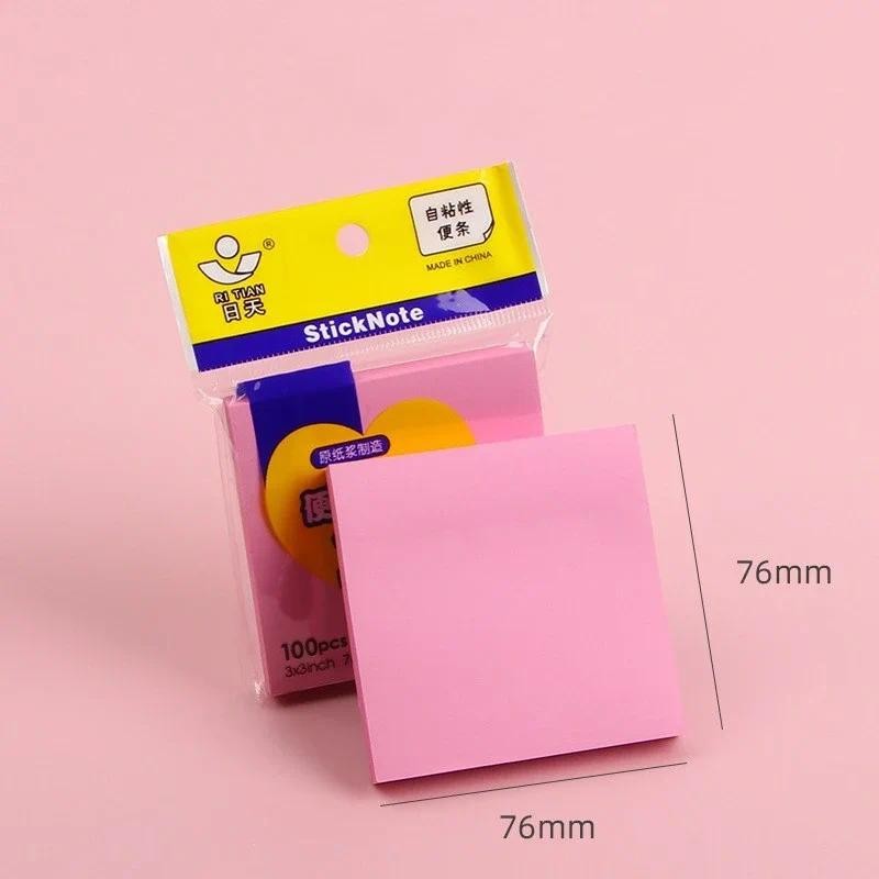 

100Sheets Color Posted It Sticky Notes Pads Memo Notepad Notebook School Office Stationery Posits Paper Stickers Message Sticker