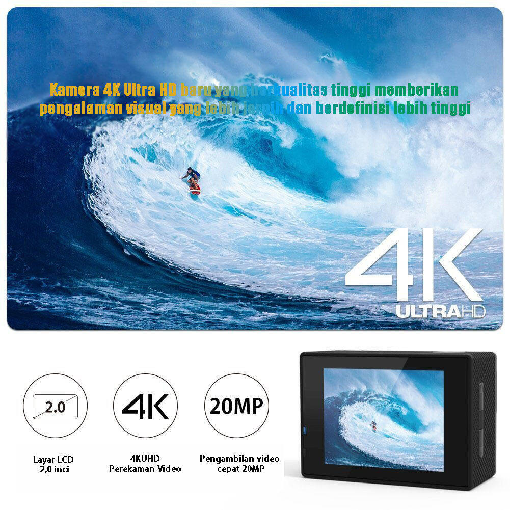 Sportcam Sport Camera Kogan Wifi 4k Ultra Hd kamera Sport Aksi Olah Raga Action Cam Perekam Vidio Au