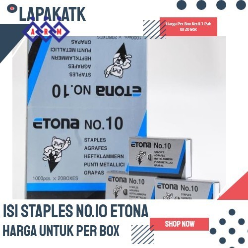 

PROMO ISI STAPLER KECIL / ISI STAPLES ETONA NO 10 +^^ Best Seller