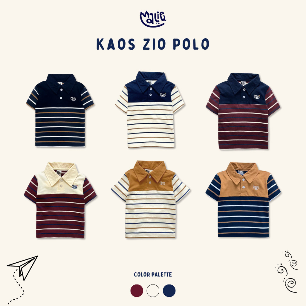 Kaos Anak Laki Laki Zio Polo Kerah Malie 2-10tahun [2]