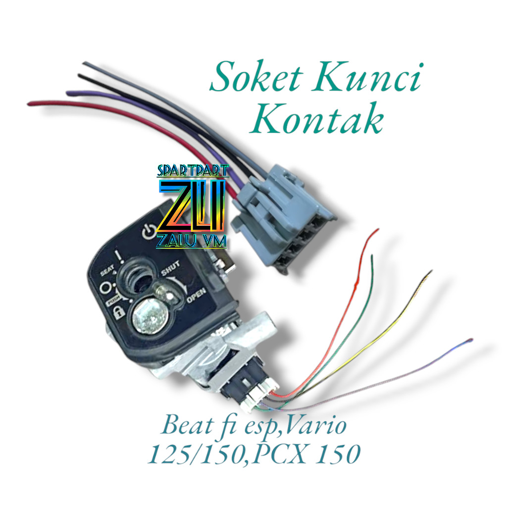 KABEL SOKET KUNCI KONTAK HONDA VARIO 125 150 GENIO BEAT ESP  PCX 150