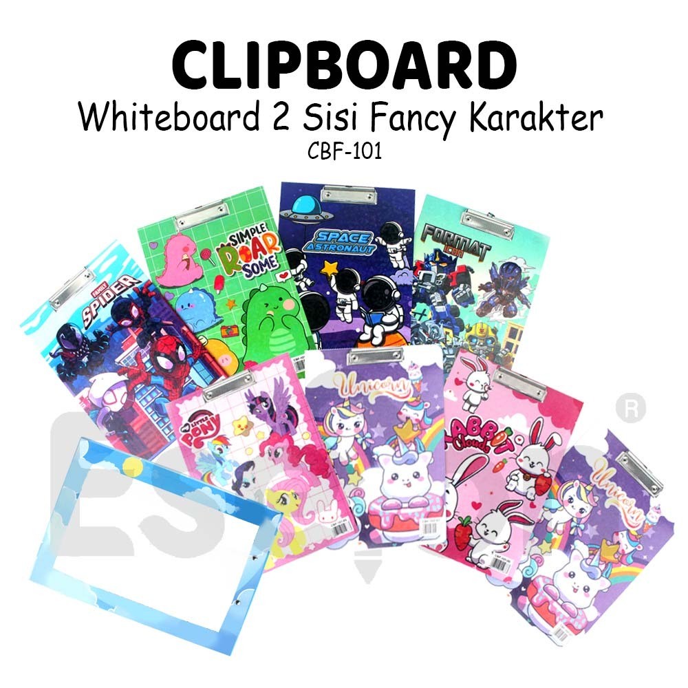 

Clipboard karakter+papan white board / Papan Ujian Karakter / CBF-101