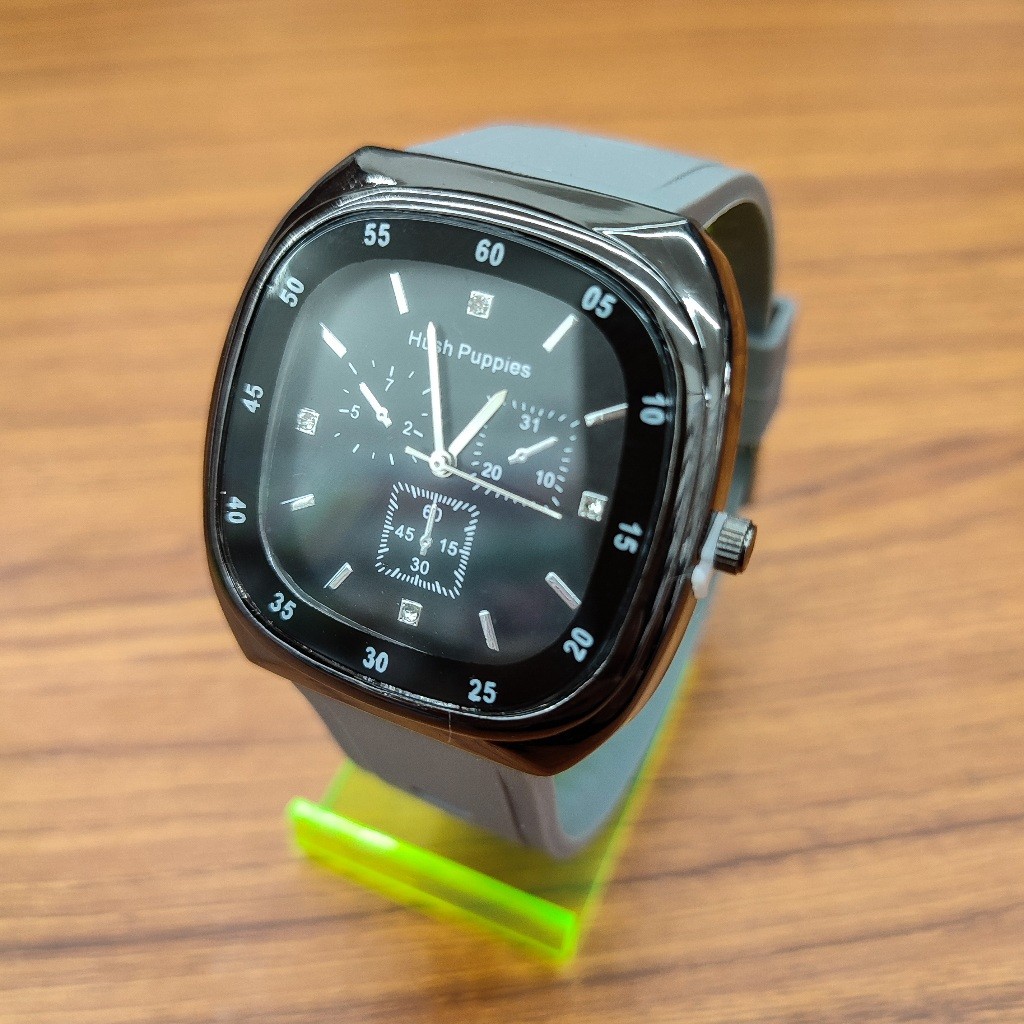 Jam Tangan Hush puppies Wanita Dan Pria Tali Karet Cantik Dan Elegant