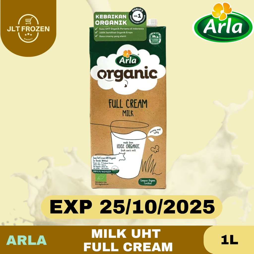 

Arla Milk UHT 1 Liter / Milk Full Cream / Milk UHT Organic / Susu Full Cream Organik / Susu UHT