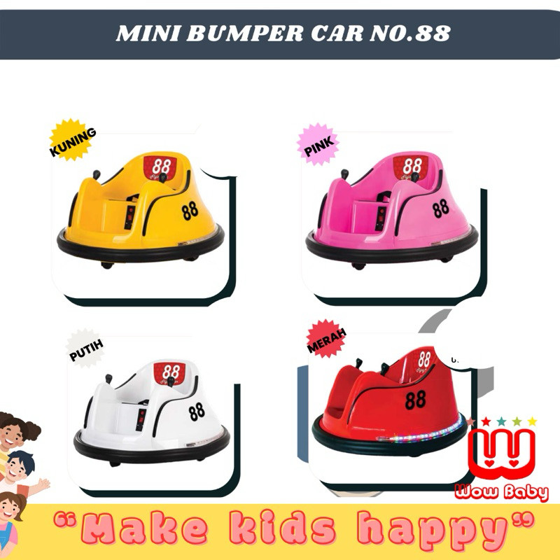 JM MINI BUMPER CAR NO.88 JM-2688 Mainan Anak Mainan Mobilan Aki Bom-Bom Car JM2
