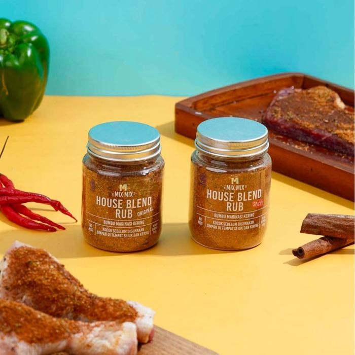 

BR [PAKET 2 BOTOL] Mixmix Dry Rub Bumbu Marinasi Serbaguna No MSG 110gr - Ori dan spicy