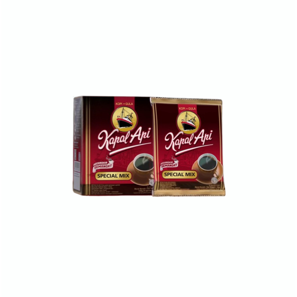 

Harum & Lebih Enak Kopi Kapal Api Mix Kopi Hitam 1 Renceng 10 Sachet 23g