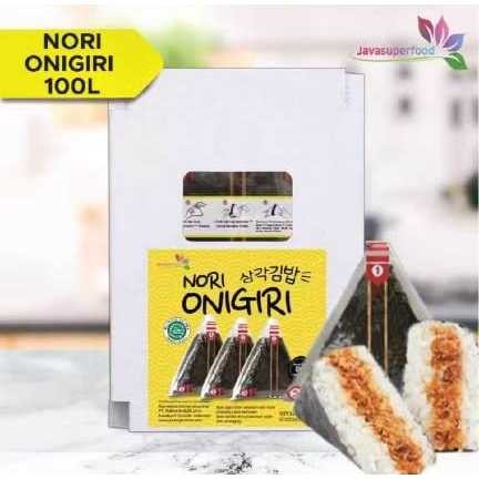 

Nori Onigiri - Nori Triangle Wrapper - Bungkus Nori Segitiga - isi 100 - Halal