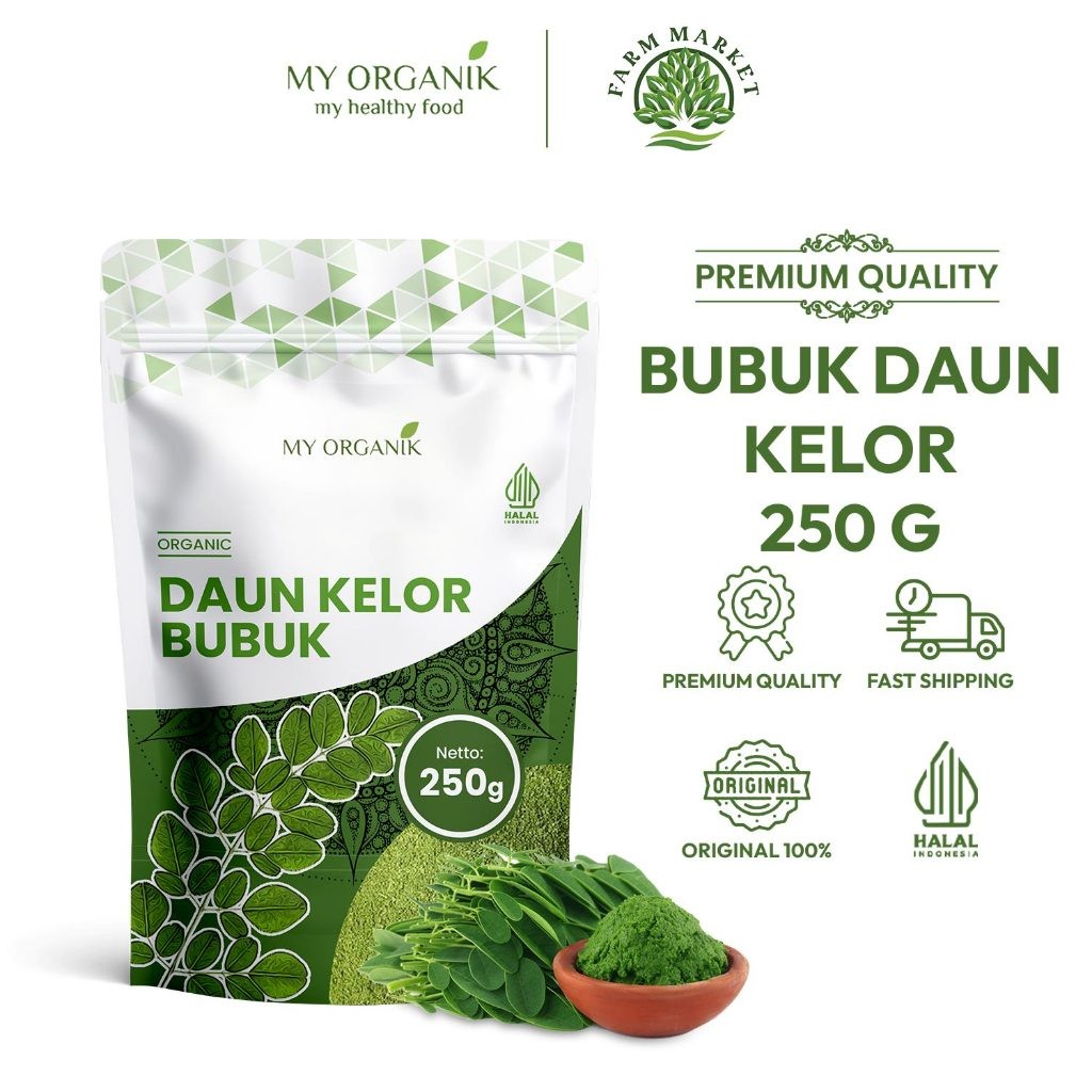 

My Organik Daun Kelor Moringa Bubuk Premium Pure Organic ASLI TANPA CAMPURAN ASLI 100% ORIGINAL