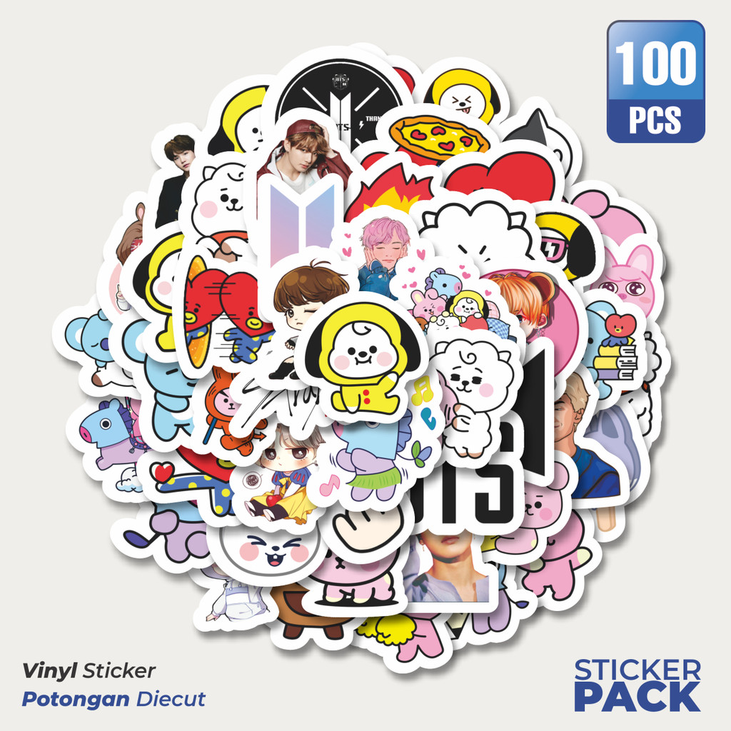 

Stiker Vinyl Stiker Kpop Waterproof Aesthetic- Untuk Laptop, Motor, dan Helm - Paper Stationery Pack