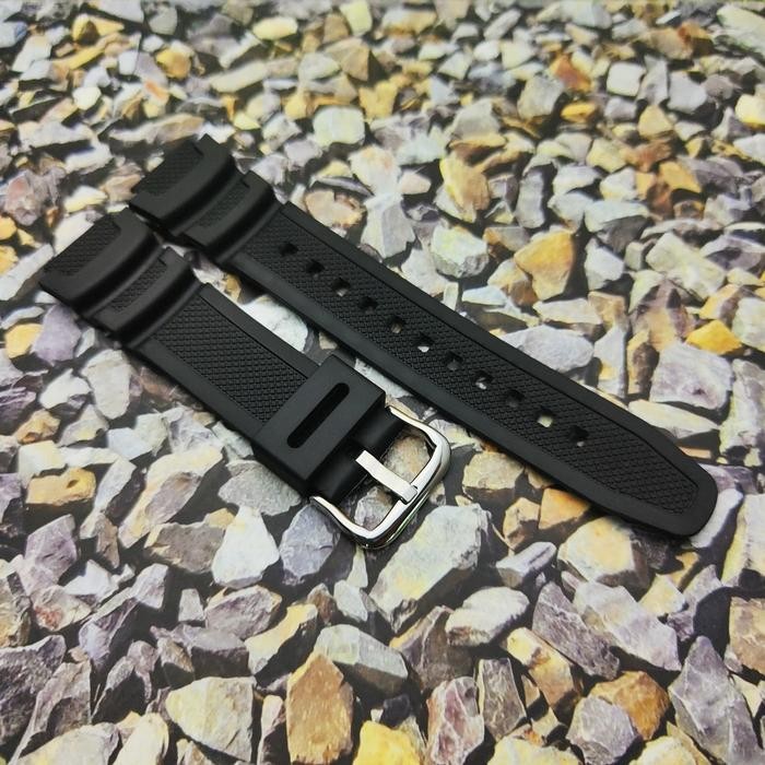 Tali Casio AE-1000W AE-1100W Tali Jam Tangan Tali Karet Non Original - Hitam