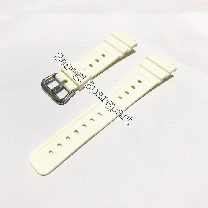 STRAP TALI RUBBER KARET JAM CASIO G-SHOCK DW6900 DW-6900 - Putih