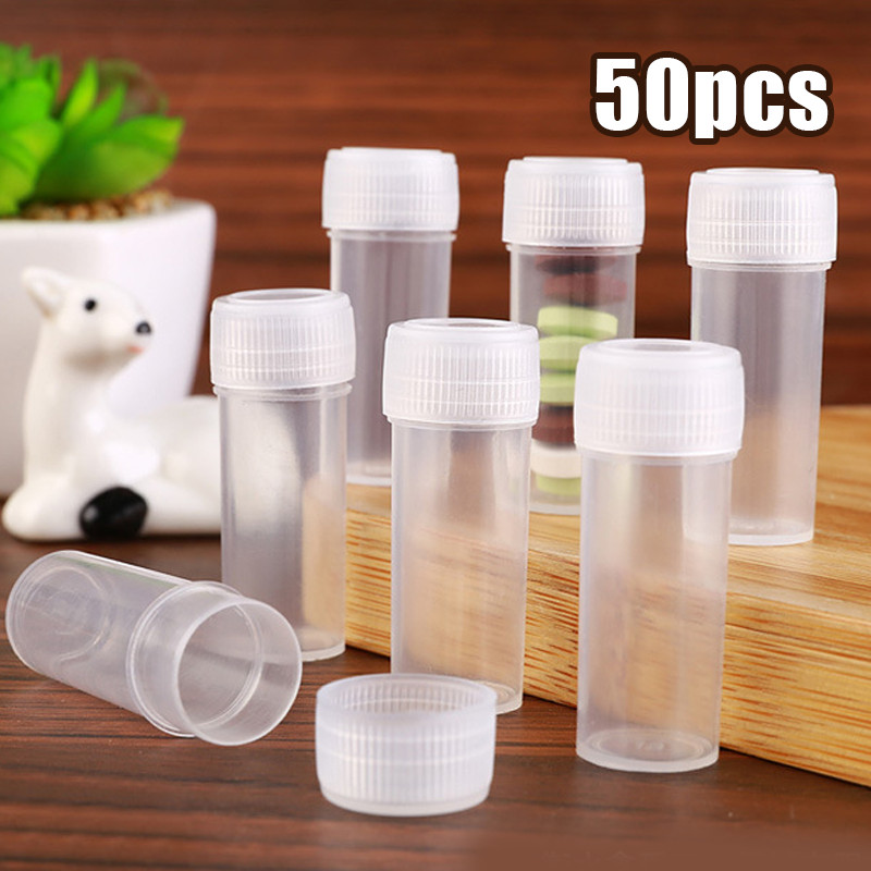 【New Arrivals】50pcs/Set Botol Sampel 5ml Botol Sampel Wadah Toples Sampel Toples Botol Mini Sample B
