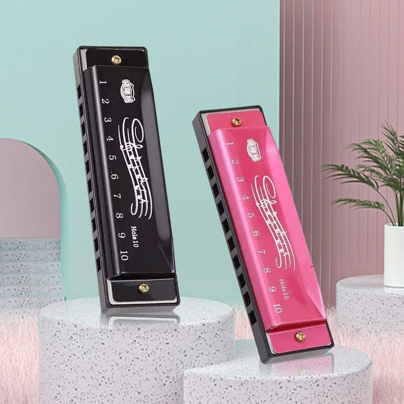 Harmonika Chromatic 10 - Hole Kromatik Dengan Kotak Harmonika 10 - Hole Harmonica Chromatic Logam Pr