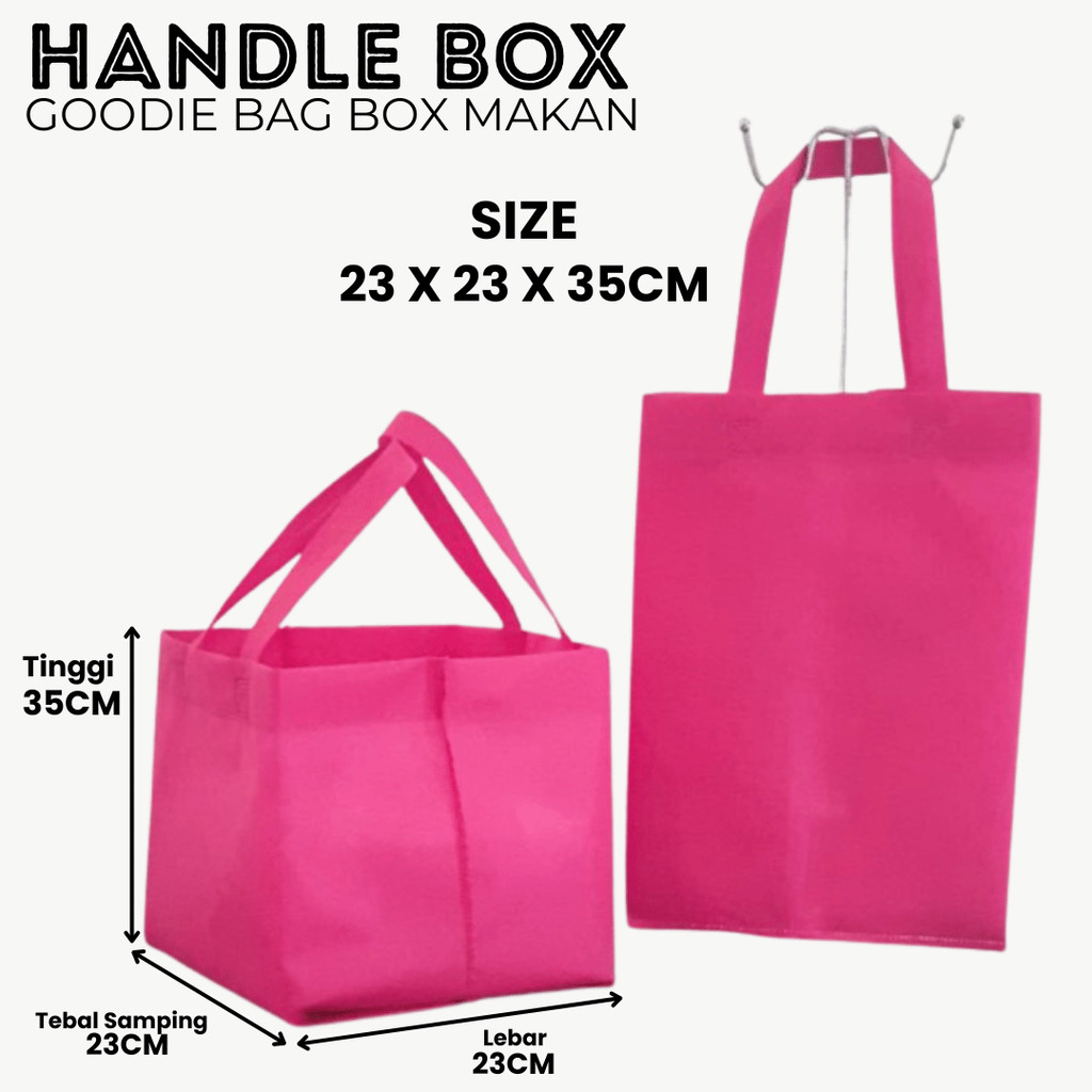 

Tas Handle Box / Tas Spunbond / Goodie bag Box makan