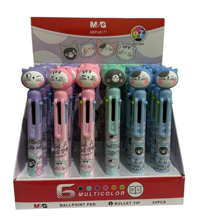

M&G ballpoint pen my sweety little kitty / pulpen M&G 6 multicolor / pulpen 6 warna m&G