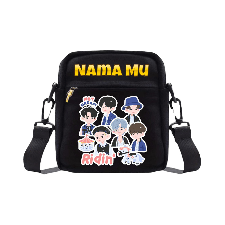Tas Selempang Mini NCT Dream Ukuran Kecil K-Pop Style - Mini Sling Bag Cewek Motif Member NCT Dream 