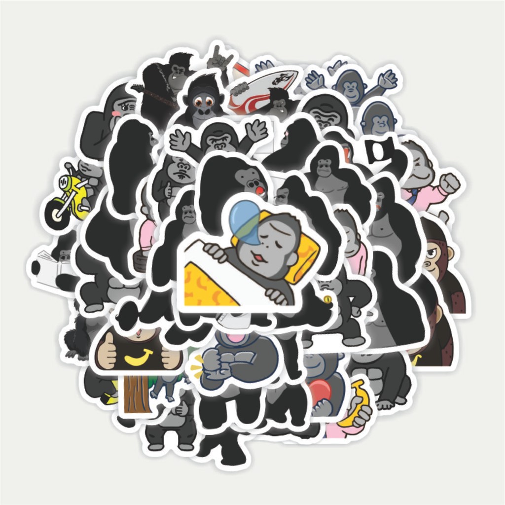 

Sticker Pack Stiker Hewan Gorila | Sticker TUMBLR | Stiker LAPTOP KOPER HELM