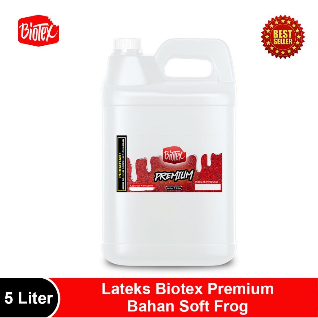 Lateks Biotex Premium Bahan Bikin Soft Frog 5 Liter